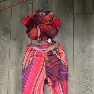 Bad society club two piece pant set